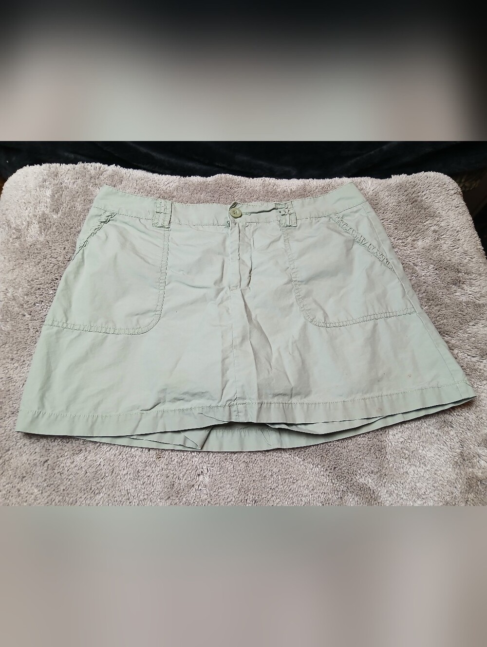 Dockers Casual Light Sage Mini Skirt/Skorts with Front Pockets